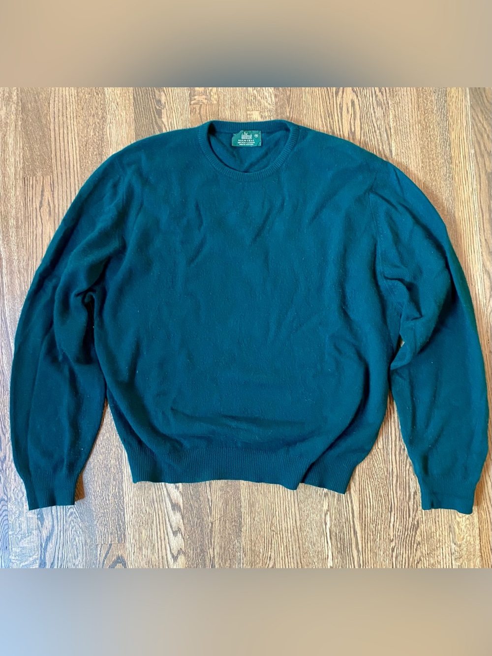 Men's Green Balmoral 100% Scottish Cashmere Sweater sz 48 or XL
